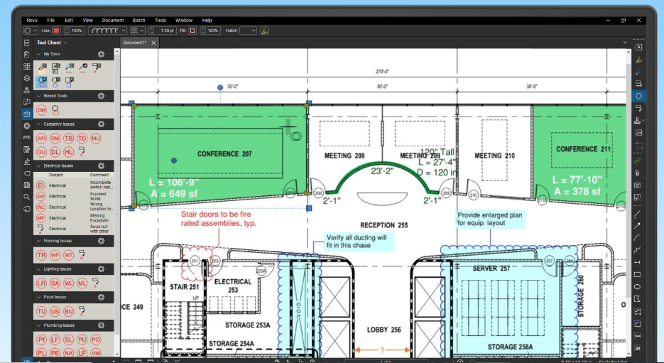 Bluebeam Software 
Advanced PDF Markup Tool