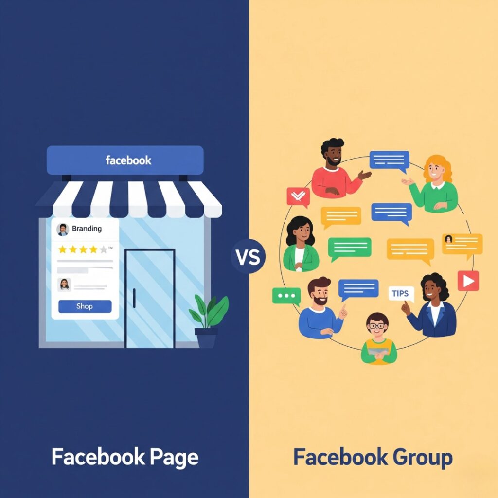 Facebook Groups vs. Pages