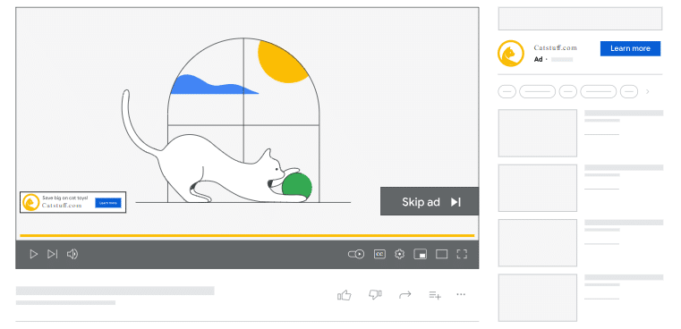 Skippable In-Stream Ads
YouTube Ads